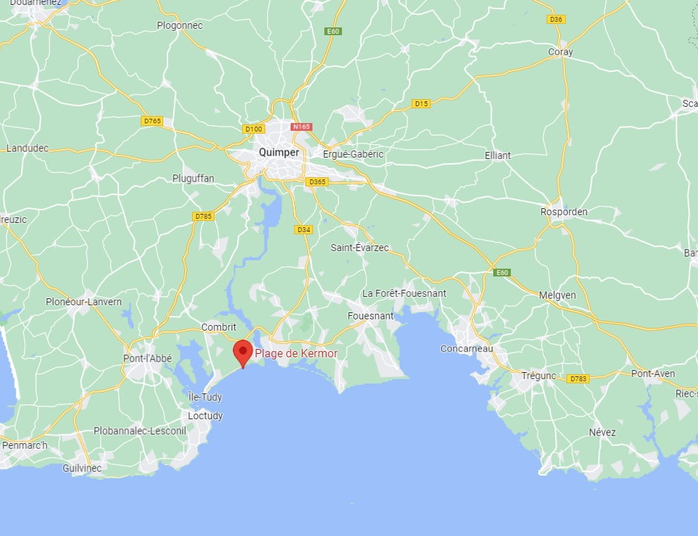 carte plage kermor