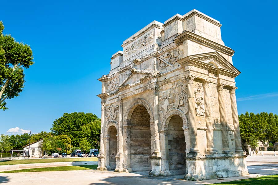 arc de triomphe romain orange